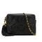 VINTAGE CHANEL TRIPLE COCO CHAIN SHOULDER BAG FRINGE BLACK LAMB SKIN GOLD HARDWARE 90341455