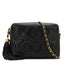 VINTAGE CHANEL TRIPLE COCO CHAIN SHOULDER BAG FRINGE BLACK LAMB SKIN GOLD HARDWARE 90341455
