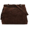 VINTAGE CHANEL TRIPLE COCO CHAIN SHOULDER TOTE BAG FRINGE BROWN SUEDE SILVER HARDWARE 90348538
