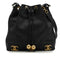 VINTAGE CHANEL TRIPLE COCO DRAWSTRING CHAIN SHOULDER BAG BLACK CAVIAR SKIN GOLD HARDWARE 90339658