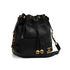 VINTAGE CHANEL TRIPLE COCO DRAWSTRING CHAIN SHOULDER BAG BLACK CAVIAR SKIN GOLD HARDWARE 90339658
