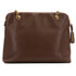 VINTAGE CHANEL TURNLOCK CHAIN SHOULDER BAG BROWN CAVIAR SKIN GOLD HARDWARE 90349261