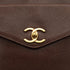 VINTAGE CHANEL TURNLOCK CHAIN SHOULDER BAG BROWN CAVIAR SKIN GOLD HARDWARE 90349261