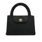 VINTAGE CHANEL HAND BAG BLACK FABLICK GOLD HARDWARE 90334149