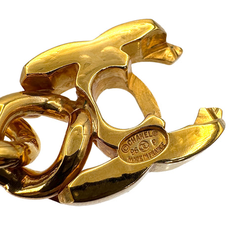 VINTAGE CHANEL TURN LOCK BRACELET COCOMARK GOLD ACCESSORY 96P 90322539