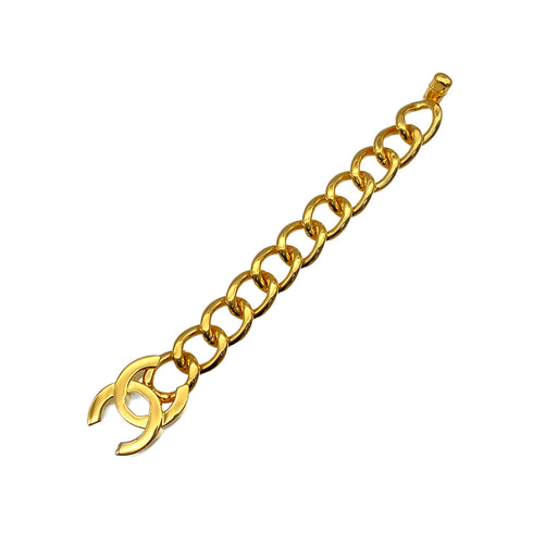 VINTAGE CHANEL TURN LOCK BRACELET COCOMARK GOLD ACCESSORY 96A 90325807