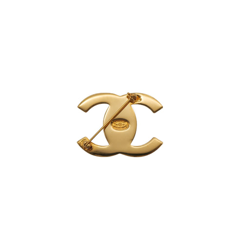 VINTAGE CHANEL TURN LOCK BROOCH GOLD ACCESSORY 96P 90323153