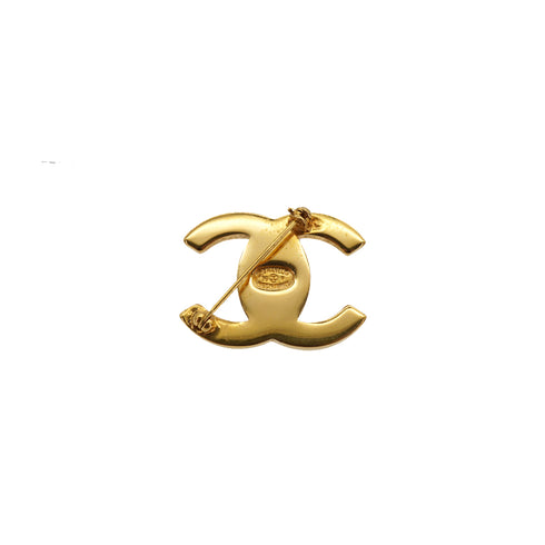 VINTAGE CHANEL TURN LOCK BROOCH GOLD ACCESSORY 96P 90337698