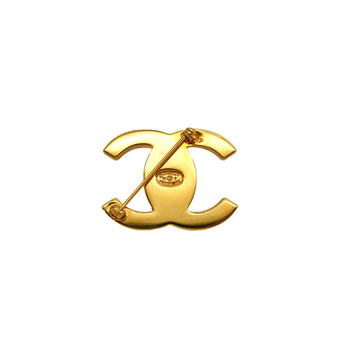 VINTAGE CHANEL TURN LOCK BROOCH GOLD ACCESSORY 96P 90347794