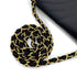 VINTAGE CHANEL TURN LOCK CHAIN SHOULDER BAG BLACK SATIN GOLD HARDWARE 90323203