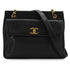VINTAGE CHANEL TURN LOCK CHAIN TOTE BAG BLACK CAVIAR SKIN GOLD HARDWARE 90340135