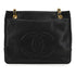 VINTAGE CHANEL TURN LOCK CHAIN TOTE BAG BLACK CAVIAR SKIN GOLD HARDWARE 90340135
