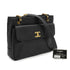 VINTAGE CHANEL TURN LOCK CHAIN TOTE BAG BLACK CAVIAR SKIN GOLD HARDWARE 90340135