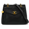 VINTAGE CHANEL TURN LOCK CHAIN TOTE BAG BLACK CAVIAR SKIN GOLD HARDWARE 90340502