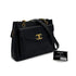 VINTAGE CHANEL TURN LOCK CHAIN TOTE BAG BLACK CAVIAR SKIN GOLD HARDWARE 90317009