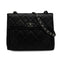 VINTAGE CHANEL TURN LOCK CHAIN TOTE BAG BLACK CAVIAR SKIN SILVER HARDWARE 90339968