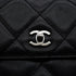 VINTAGE CHANEL TURN LOCK CHAIN TOTE BAG BLACK CAVIAR SKIN SILVER HARDWARE 90339968