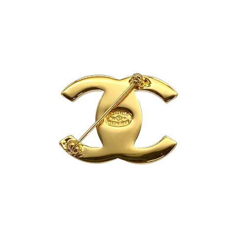 VINTAGE CHANEL TURN LOCK COCOMARK BROOCH GOLD ACCESSORY 96P 90327593