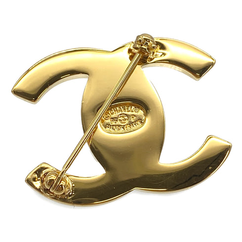 VINTAGE CHANEL TURN LOCK COCOMARK BROOCH GOLD ACCESSORY 96P 90327593