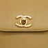 VINTAGE CHANEL TURN LOCK HAND BAG BEIGE CAVIAR SKIN GOLD HARDWARE 90341843