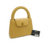 VINTAGE CHANEL TURN LOCK HAND BAG BEIGE CAVIAR SKIN GOLD HARDWARE 90341843