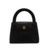 VINTAGE CHANEL TURN LOCK HAND BAG BLACK CAVIAR SKIN GOLD HARDWARE 90341844