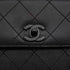 VINTAGE CHANEL TURN LOCK HAND BAG BLACK CAVIAR SKIN PLASTIC HARDWARE 90341845