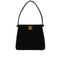 VINTAGE CHANEL TURN LOCK HAND BAG BLACK VELOUR GOLD HARDWARE 90342582