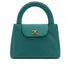 VINTAGE CHANEL TURN LOCK HAND BAG GREEN LAMB SKIN GOLD HARDWARE 90319994