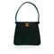 VINTAGE CHANEL TURN LOCK HAND BAG GREEN VELOUR GOLD HARDWARE 90342583