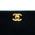VINTAGE CHANEL TURN LOCK HAND BAG GREEN VELOUR GOLD HARDWARE 90342583