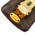 VINTAGE CHANEL TURN LOCK VALLETTA GOLD BROWN VELOR HAIR ACCESSORY 90344399