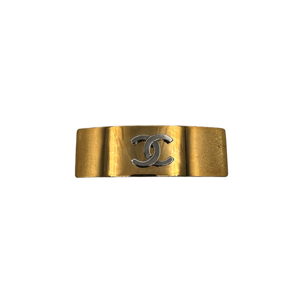 VINTAGE CHANEL VALLETTA COCOMARK GOLD SILVER HAIR ACCESSORY 90323099