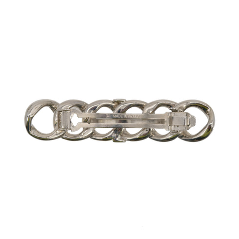 VINTAGE CHANEL VALLETTA LOGO SILVER HAIR ACCESSORY 98A 90313534