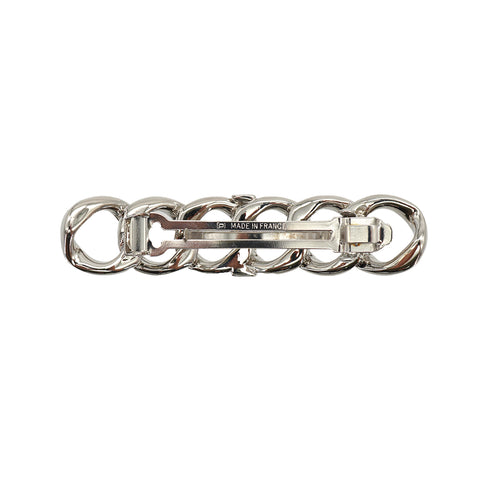 VINTAGE CHANEL VALLETTA LOGO SILVER HAIR ACCESSORY 98A 90335049