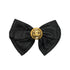 VINTAGE CHANEL VALLETTA RIBBON COCOMARK GOLD BLACK LEATHER HAIR ACCESSORY 94A 90340913