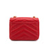 VINTAGE CHANEL CHEVRON V STITCH CHAIN SHOULDER BAG RED LAMB SKIN GOLD HARDWARE 90321155