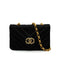 VINTAGE CHANEL V STITCH RHINESTONE COCOMARK BIJOU CHAIN SHOULDER BAG BLACK SATIN GOLD HARDWARE 90343941