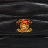VINTAGE CHANEL WAVE STITCH CHAIN SHOULDER BAG BLACK LAMB SKIN GOLD HARDWARE 90341836