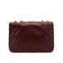 VINTAGE CHANEL WAVE STITCH CHAIN SHOULDER BAG BORDEAUX LAMB SKIN GOLD HARDWARE 90315484