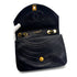 VINTAGE CHANEL WAVE STITCH CHAIN SHOULDER BAG NAVY LAMB SKIN GOLD HARDWARE 90325338