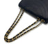VINTAGE CHANEL WAVE STITCH CHAIN SHOULDER BAG NAVY LAMB SKIN GOLD HARDWARE 90327393