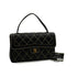 VINTAGE CHANEL WILD STITCH HAND BAG BLACK LEATHER GOLD HARDWARE 90345993