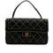 VINTAGE CHANEL WILD STITCH HAND BAG BLACK LEATHER GOLD HARDWARE 90345993