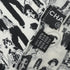VINTAGE CHANEL SCARF COCOMARK MADEMOISELLE GRAPHIC BLACK WHITE SILK 90339147