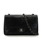 VINTEGE CHANEL CLASSIC FLAP MEDIUM CHAIN SHOULDER BAG BLACK CROCODILE SILVER HARDWARE 90340464