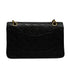 VINTEGE CHANEL CLASSIC FLAP MEDIUM CHAIN SHOULDER BAG BLACK LAMB SKIN GOLD HARDWARE 90335302