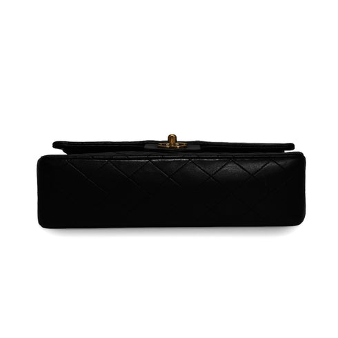 VINTEGE CHANEL CLASSIC FLAP MEDIUM CHAIN SHOULDER BAG BLACK LAMB SKIN GOLD HARDWARE 90335302