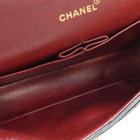 VINTEGE CHANEL CLASSIC FLAP MEDIUM CHAIN SHOULDER BAG BLACK LAMB SKIN GOLD HARDWARE 90335302