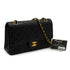 VINTEGE CHANEL CLASSIC FLAP MEDIUM CHAIN SHOULDER BAG BLACK LAMB SKIN GOLD HARDWARE 90335302